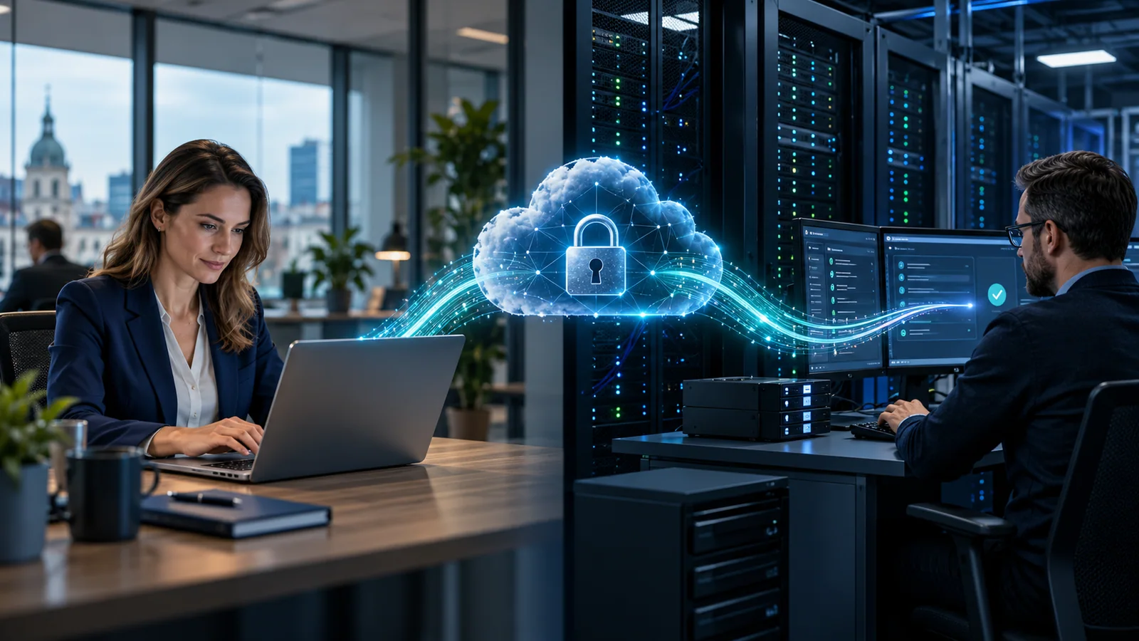 Ligação segura entre o portal web e os sistemas internos